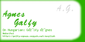 agnes galfy business card
